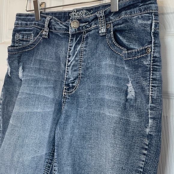 Revolt Size 12 Distressed Blue Jean Shorts - Picture 2 of 9